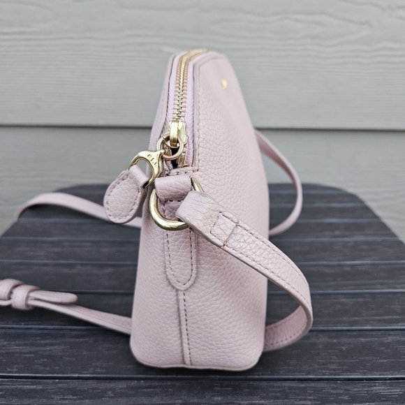 Ralph Lauren Andover Light Pink Crossbody Bag Small Mini Purse Long Strap - Picture 5 of 16